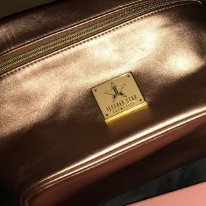 Jeffree Star rose gold makeup bag/train case